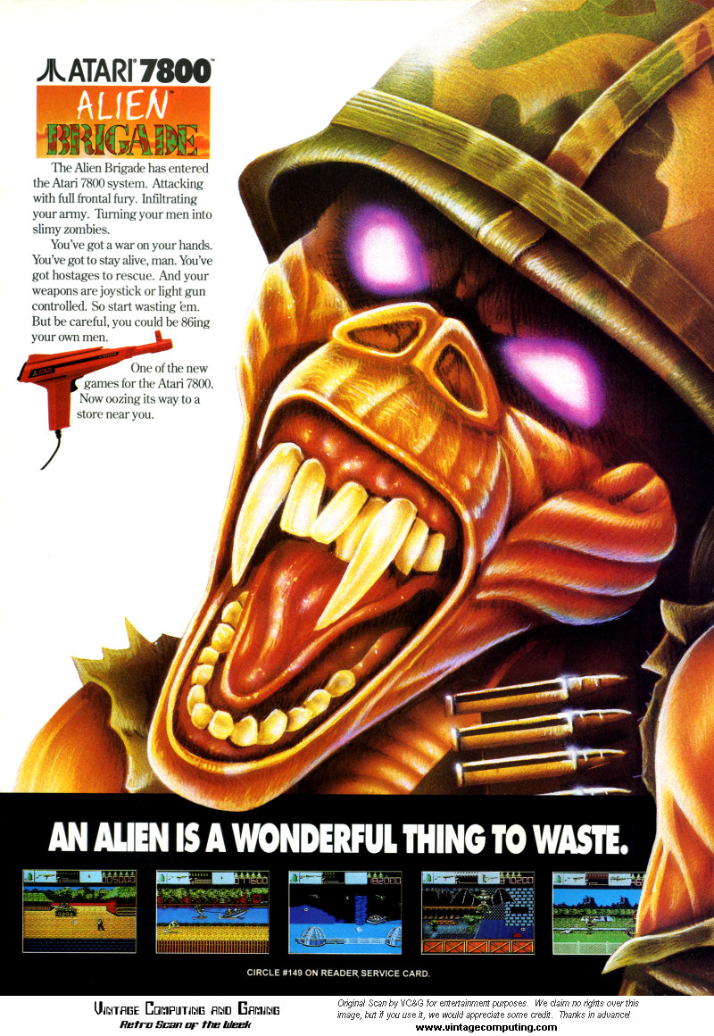 Vcandg [ Retro Scan Of The Week ] Alien Brigade Atari 7800